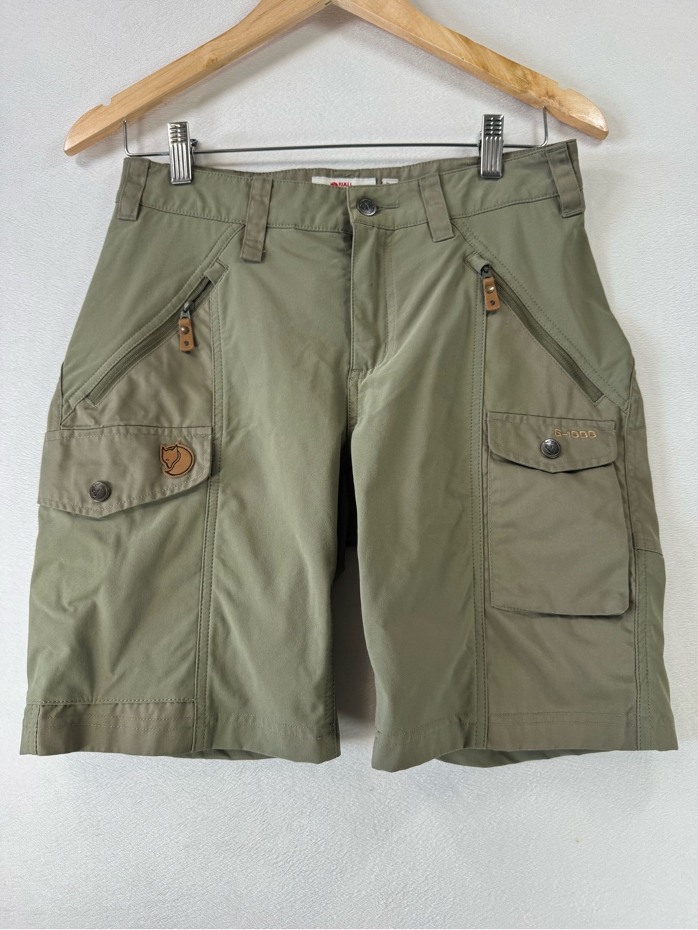 Fjallraven Nikka Short Olive Green Women's Cargo Shorts Medium 27-28
